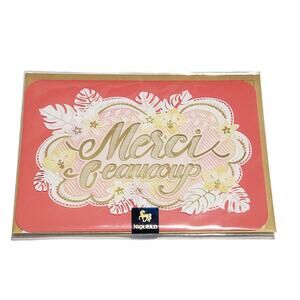 2 for $10 NIQUEA.D Merci Beaucoup Thank You in French Luxury Greeting Card